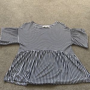 LOFT XSP Stripped Blouse